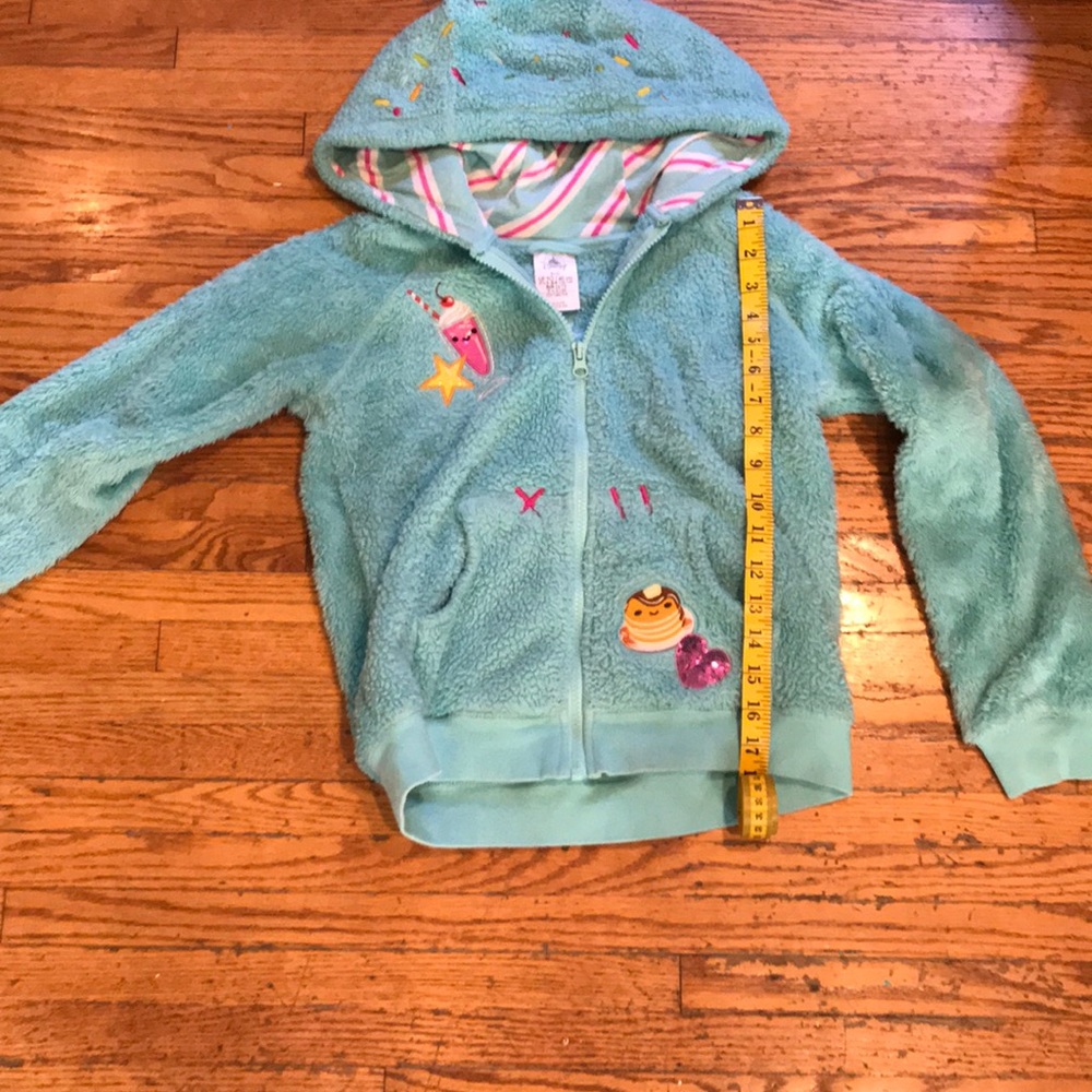 Disney vanellope von schweetz fuzzy zip jacket.